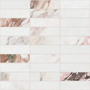 European Tiles Charmo Calacatta Pink Brick Pattern 30 X 30cm Polished Wall Tile (sold Per Piece)