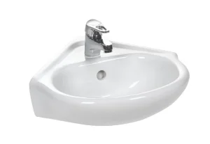 Eastbrook Kompact Corner Cloakroom Basin 1th White