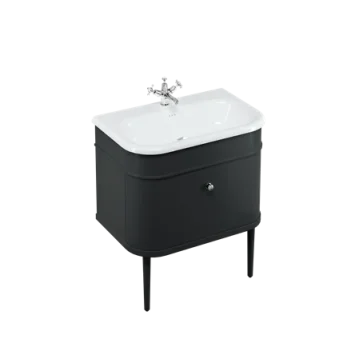 Burlington Chalfont Single Drawer Unit 750mm Black product image - Image 1