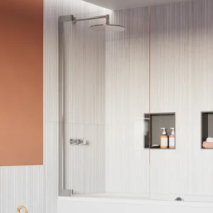 Crosswater Asura 8mm Hinged Bath Screen 900 Chrome