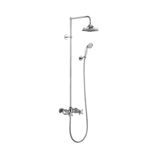 Burlington Thermostatic Exposed Shower Bar Valve Chrome product image - Image 1
