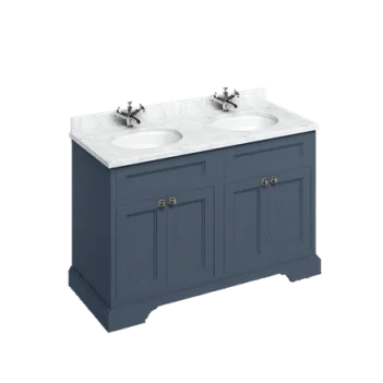 Burlington 130 Vanity Unit With Doors Blue product image - Image 1