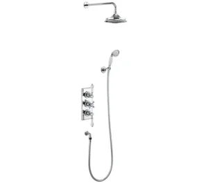 Burlington Trent 2 Outlet Concealed Shower Valve Chrome