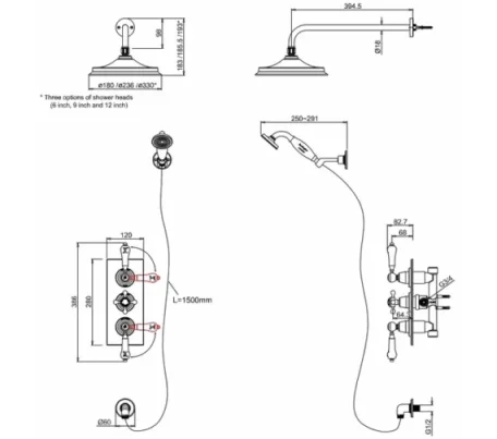 Burlington Trent 2 Outlet Concealed Shower Valve detail view - Image 2