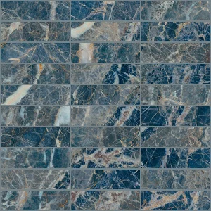 European Tiles Charmo Blue Sunstone Brick Pattern 30 X 30cm Polished Wall Tile (sold Per Piece)