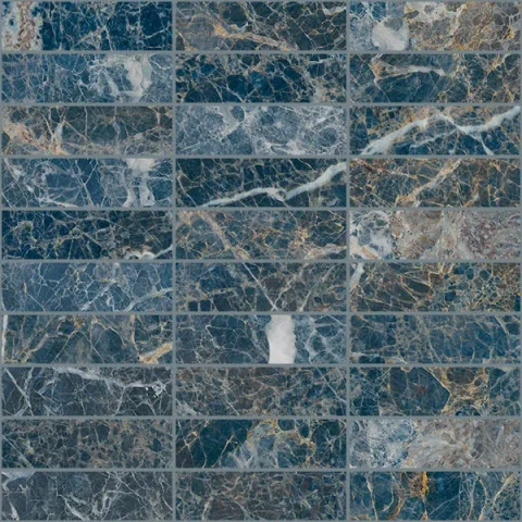 European Tiles Charmo Blue Sunstone Brick Pattern 30 X 30cm Polished Wall Tile (sold Per Piece) detail view - Image 3