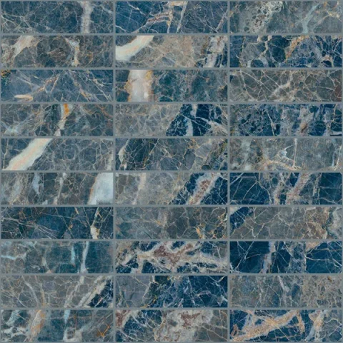 European Tiles Charmo Blue Sunstone Brick Pattern 30 X 30cm Polished Wall Tile (sold Per Piece) detail view - Image 4