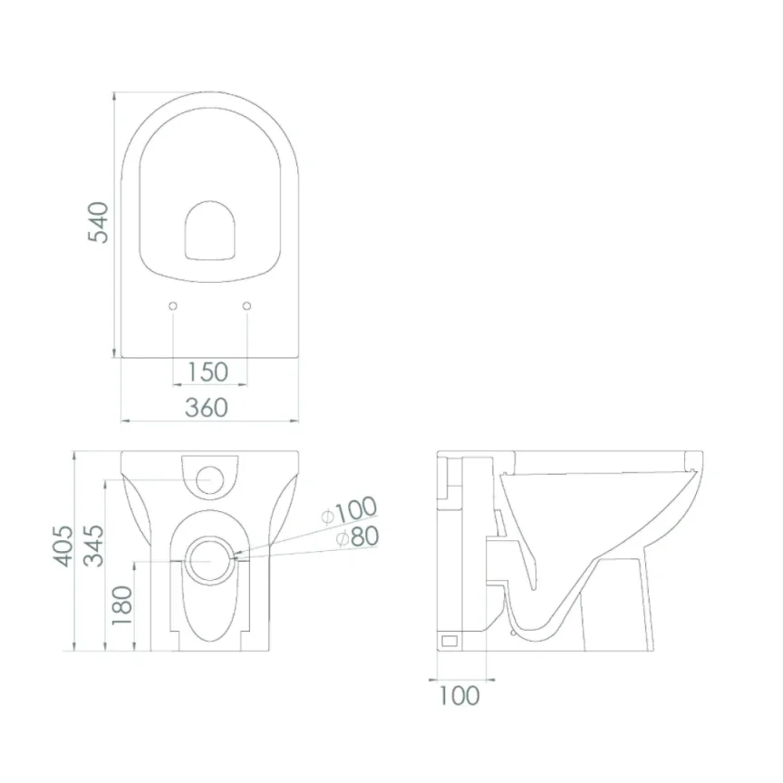 Saneux Austen Back To Wall Wc Pan detail view - Image 4