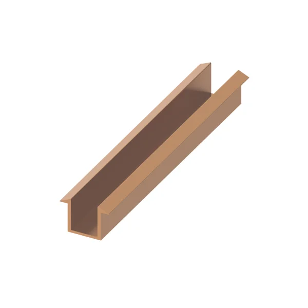 Abacus Glass Recessed Channel -10mm Bronze - 1200mm