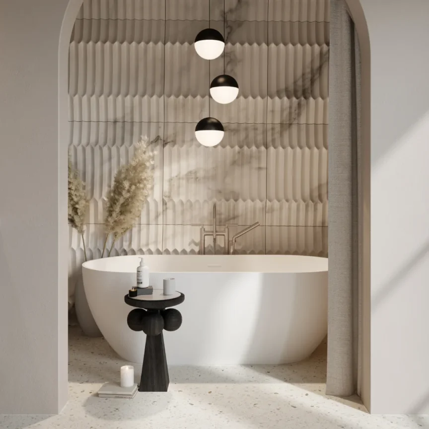 Saneux Lola 1700x800mm Freestanding Bath detail view - Image 4