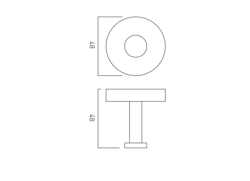 Vado Individual Spa Robe Hook Brushed Nickel technical drawing - Image 2