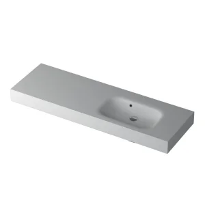 Faeber Infinite S1 Pearl 1500mm Right Hand Wall Hung Basin White Matt