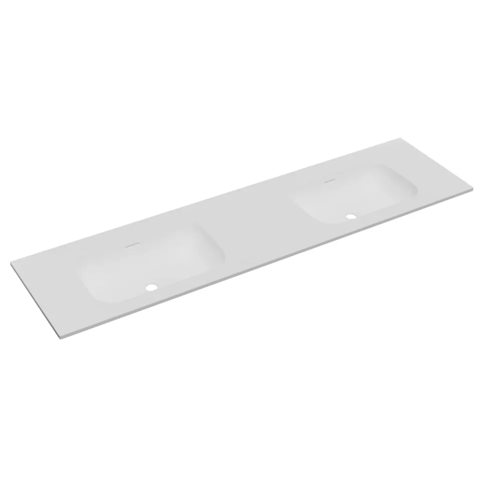 Faeber Infinite M1 Pearl 1800mm Double Furniture Basin White Matt product image - Image 1