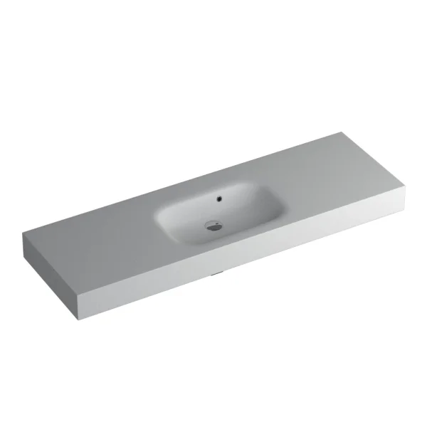 Faeber Infinite S1 Pearl 1500mm Single Central Wall Hung Basin White Matt