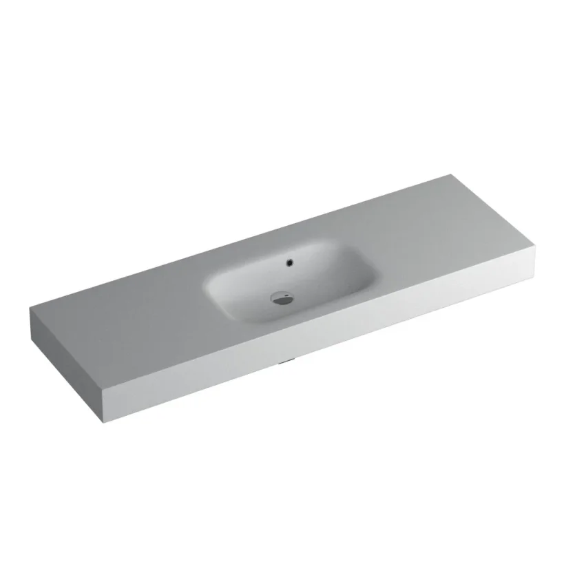 Faeber Infinite S1 Pearl 1500mm Single Central Wall Hung Basin White Matt product image - Image 1
