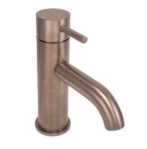 Just Taps Vos Single Lever Basin Mixer Tap Brushed Bronze