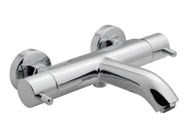 Vado Celsius Exposed Thermostatic Bath Shower Mixer Wall Mounted Without Shower Kit Chrome product image - Image 1