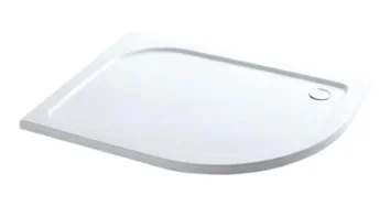 Eastbrook Volente 1200x900rh O/set Quad Abs Stone Resin Tray White