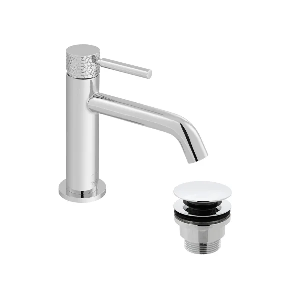 Vado Omika Single Lever Mono Basin Mixer With Universal Waste Chrome