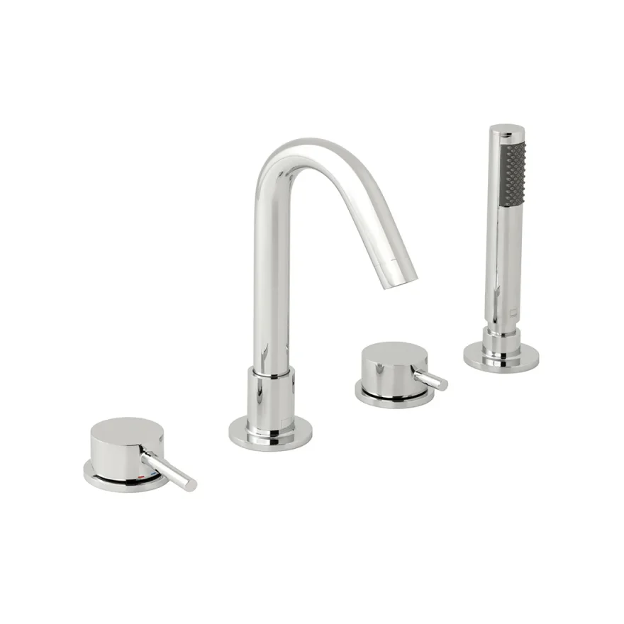 Vado Zoo 4 Hole Bath Shower Mixer Single Lever Deck Mounted Chrome product image - Image 1