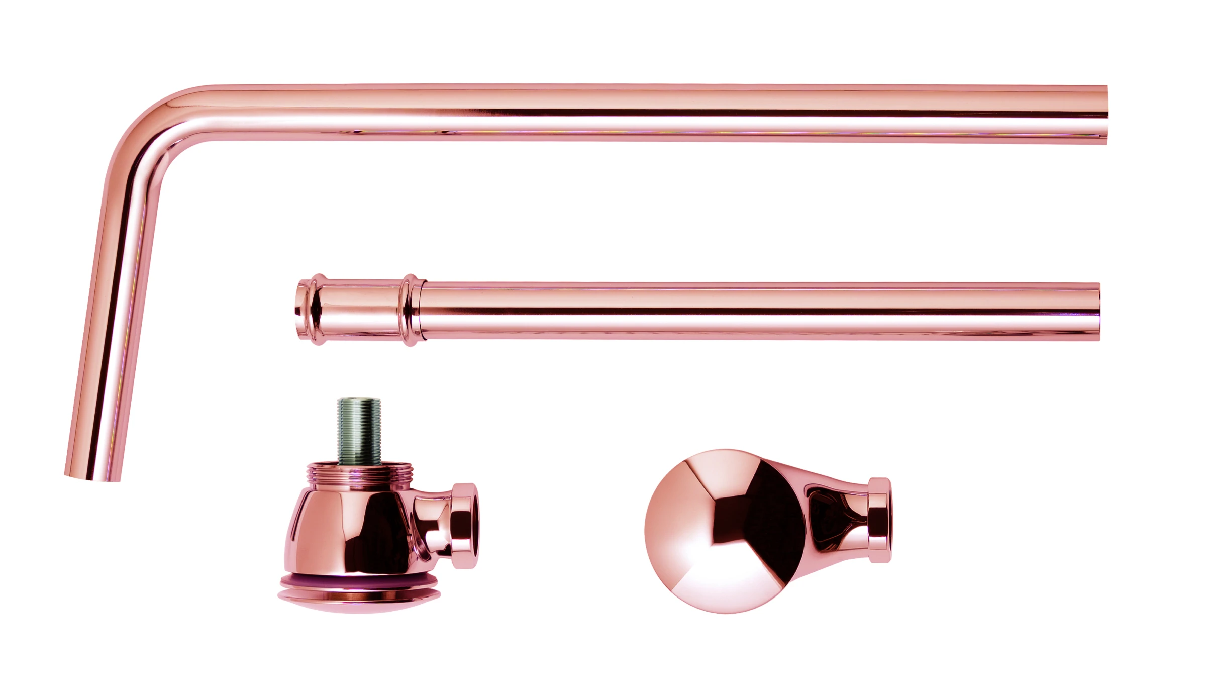 Bc Designs Push Down Exposed Bath Waste Brushed Copper