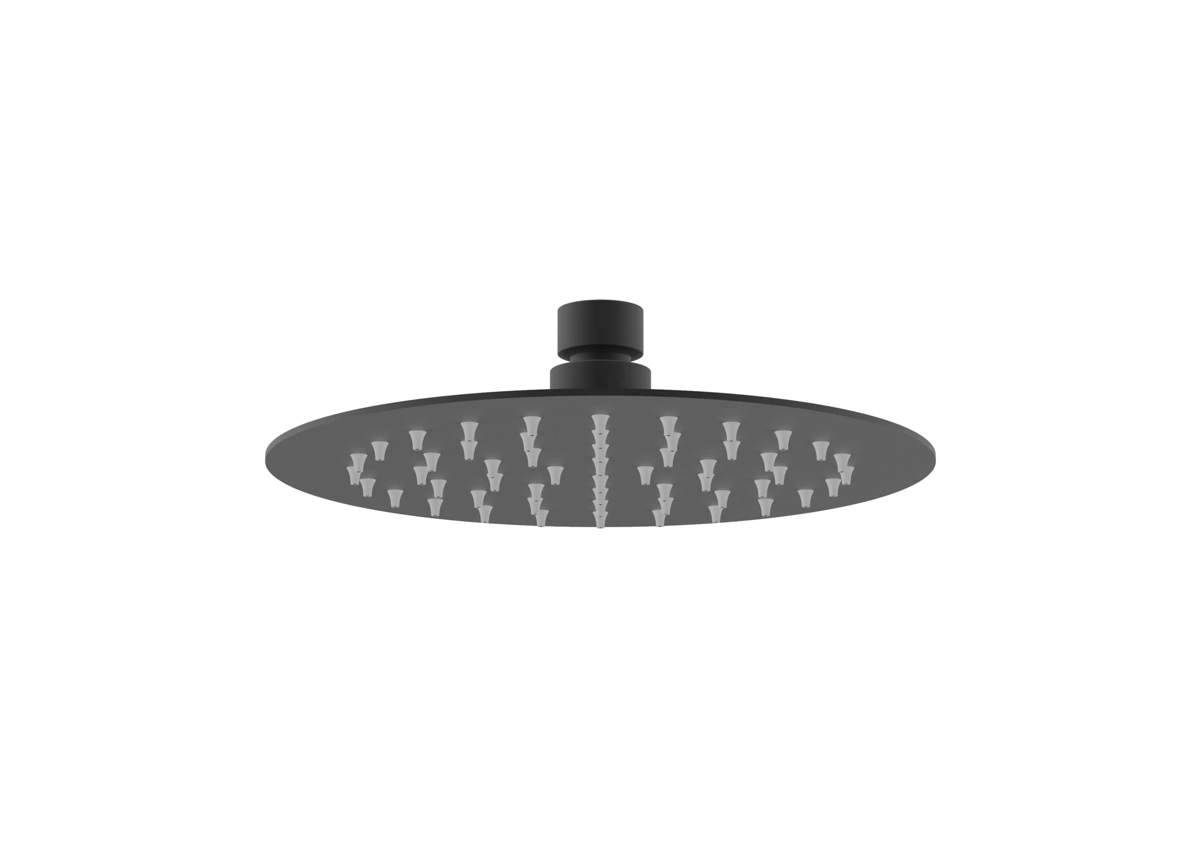 Saneux Cos 200x2mm Slim Round Shower Head - Matte Black