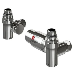 Eastbrook 15mm Corner Dual Fuel Trv & Lockshield Valve Chrome