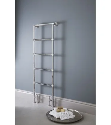 Vogue Ballerina FW - BR Towel Radiator Heating Only - Chrome 1538X675 detail view - Image 3