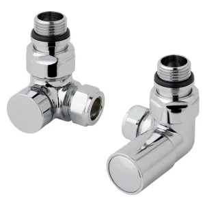 Eastbrook Corner Radiator Valves (pair) Chrome