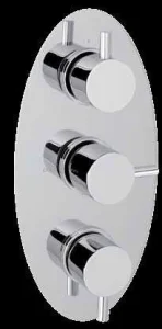 Eastbrook Oval Triple Plate Round Rings Chrome