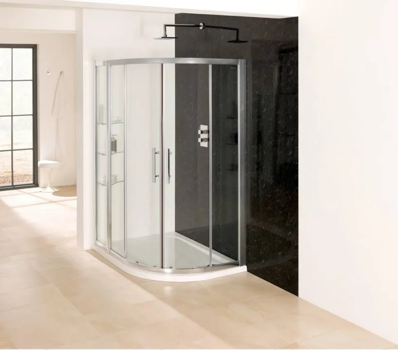 Eastbrook Volente Inline Panel With Shelves Chrome product image - Image 1