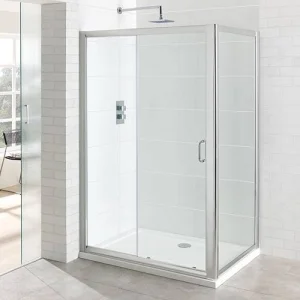 Eastbrook Vantage Easy Clean Sliding Door 1200mm Chrome