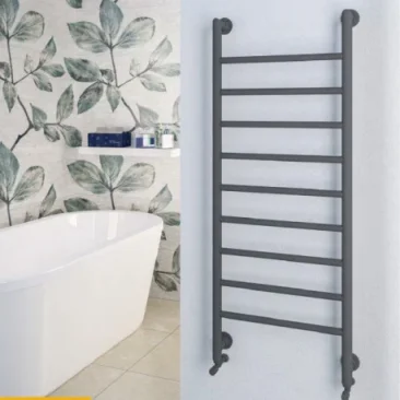 Eastbrook Eshton 1200 X 600mm. Towel Rail Matt Anthracite product image - Image 1