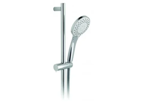 Vado Atmosphere Slide Rail Shower Kit With Air-injected Multi-function Handset 900mm Slide Rail And Smoothflex Anti-twist Silver Hose Chrome detail view - Image 2