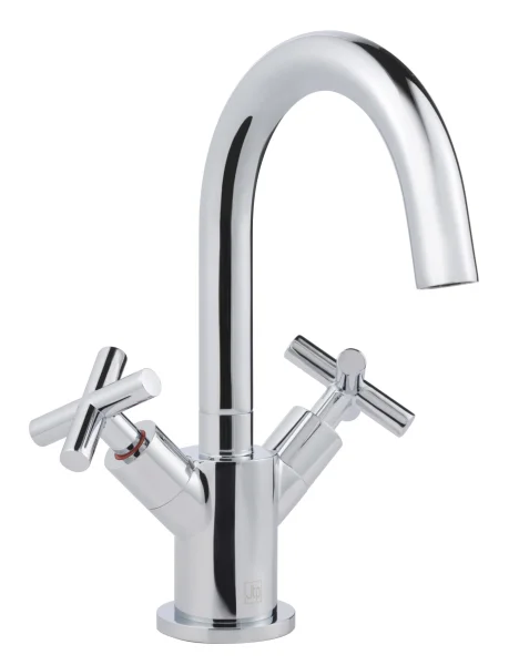 Just Taps Solex Mono Deck Mounted Swivel Spout Basin Mixer With Pop Up Waste Chrome