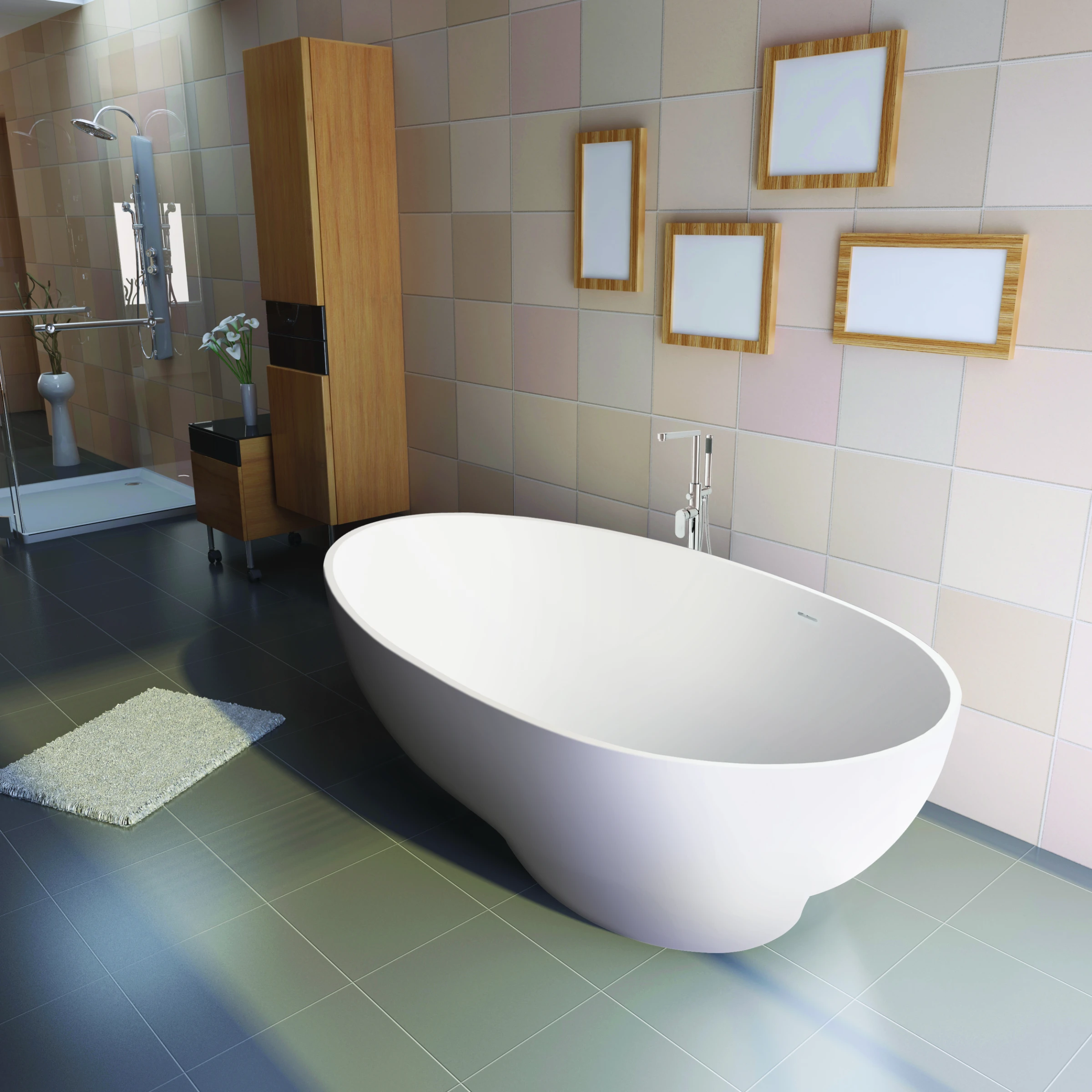 Bc Designs Gio Bath 1645 X 935 (no Waste) Matt White