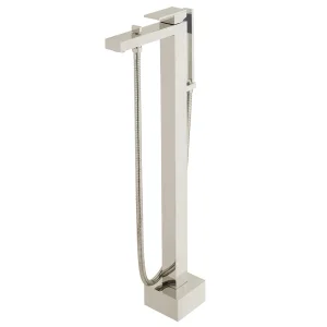 Vado Individual Notion Floor Standing Bath Shower Mixer Brushed Nickel