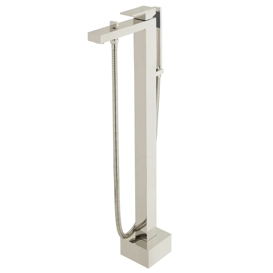 Vado Individual Notion Floor Standing Bath Shower Mixer Brushed Nickel product image - Image 1