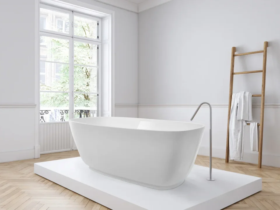 Bc Designs Divita Bath 1495 X 720 (no Waste) Polished White product image - Image 1