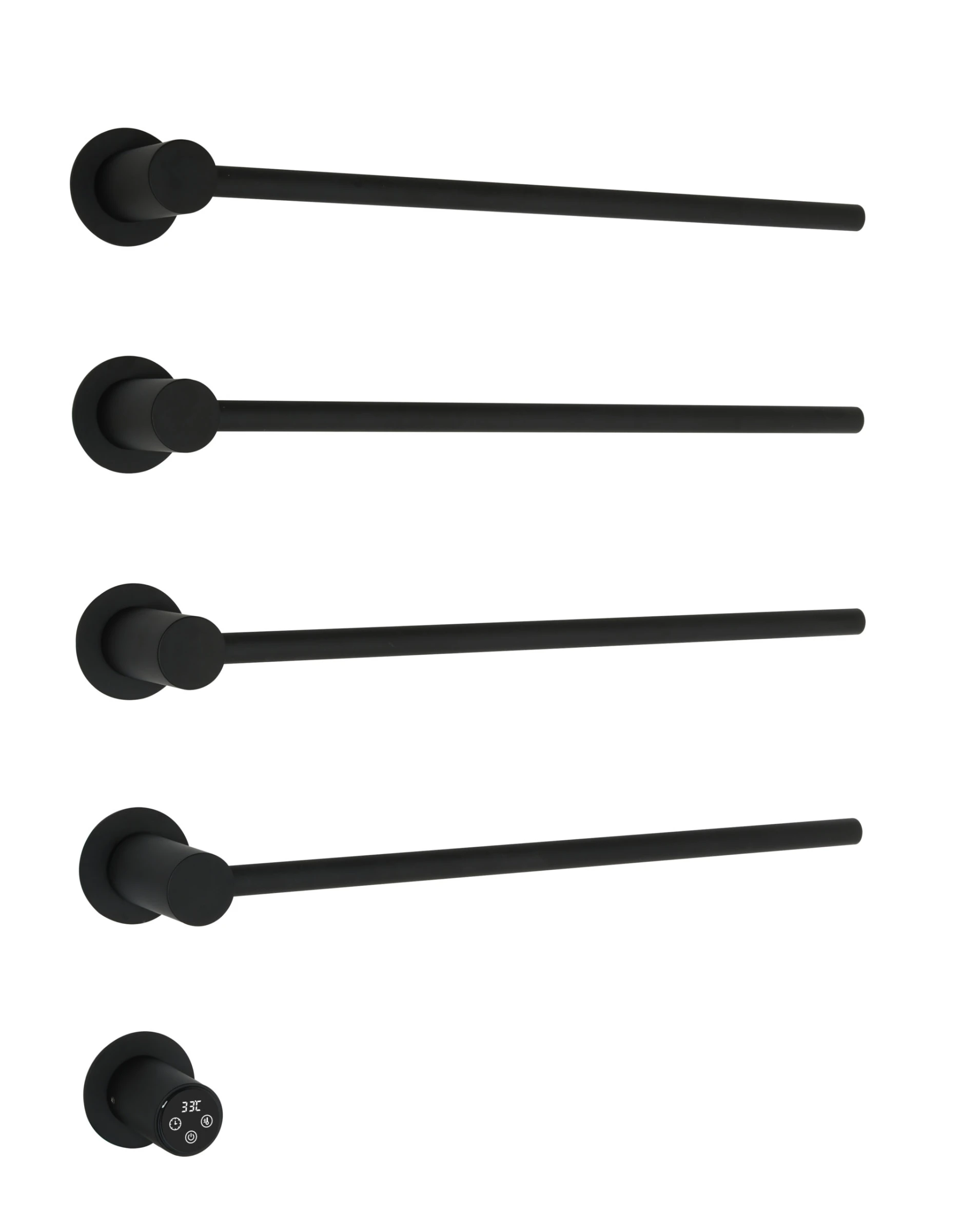 Just Taps Onyx Electric Towel Radiator 520 Matt Black