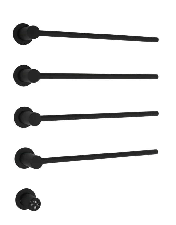 Just Taps Onyx Electric Towel Radiator 520 Matt Black product image - Image 1