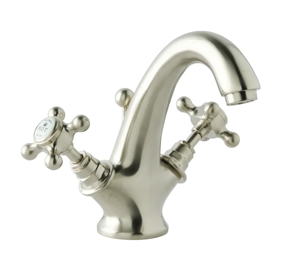 Bc Designs Victrion Crosshead Mono Basin Mixer Brushed Nickel product image - Image 1