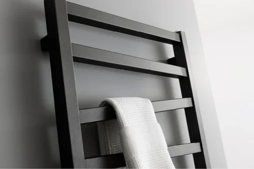 Crosswater Wedge Towel Warmer 1096x500 Metallic Black detail view - Image 2
