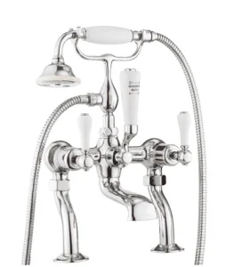 Crosswater Belgravia Lever Bath Shower Mixer Deck Mounted Chrome