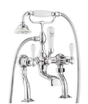 Crosswater Belgravia Lever Bath Shower Mixer Deck Mounted Chrome