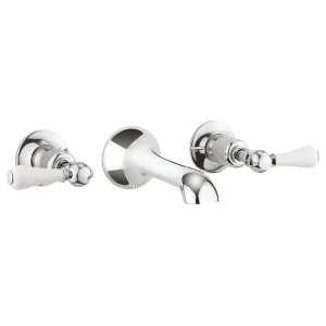 Crosswater Belgravia Lever 3 Tap Hole Basin Mixer Chrome