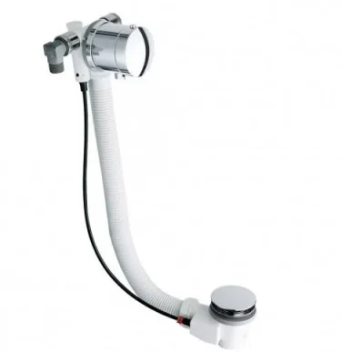 Crosswater Bath Extended Pop Up Waste With Filler 90cm Chrome detail view - Image 2