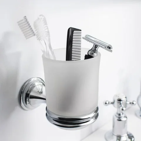 Crosswater Belgravia Tumbler Holder Chrome detail view - Image 3