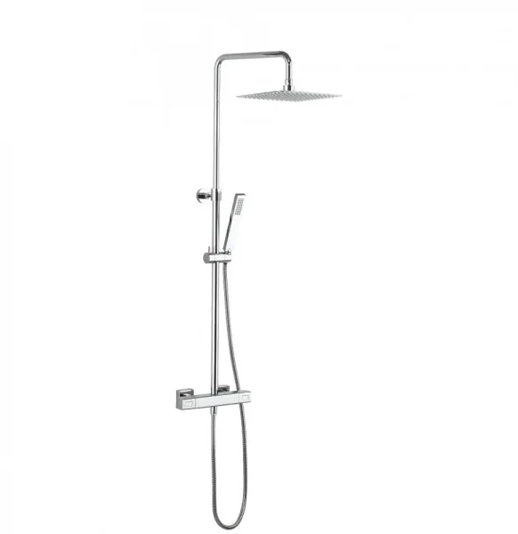 Crosswater Atoll Square Exposed Thermostatic Shower Valve Chrome