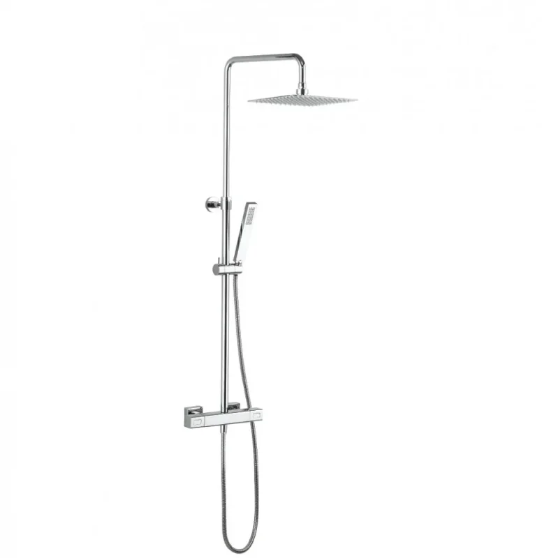 Crosswater Atoll Square Exposed Thermostatic Shower Valve Chrome product image - Image 1
